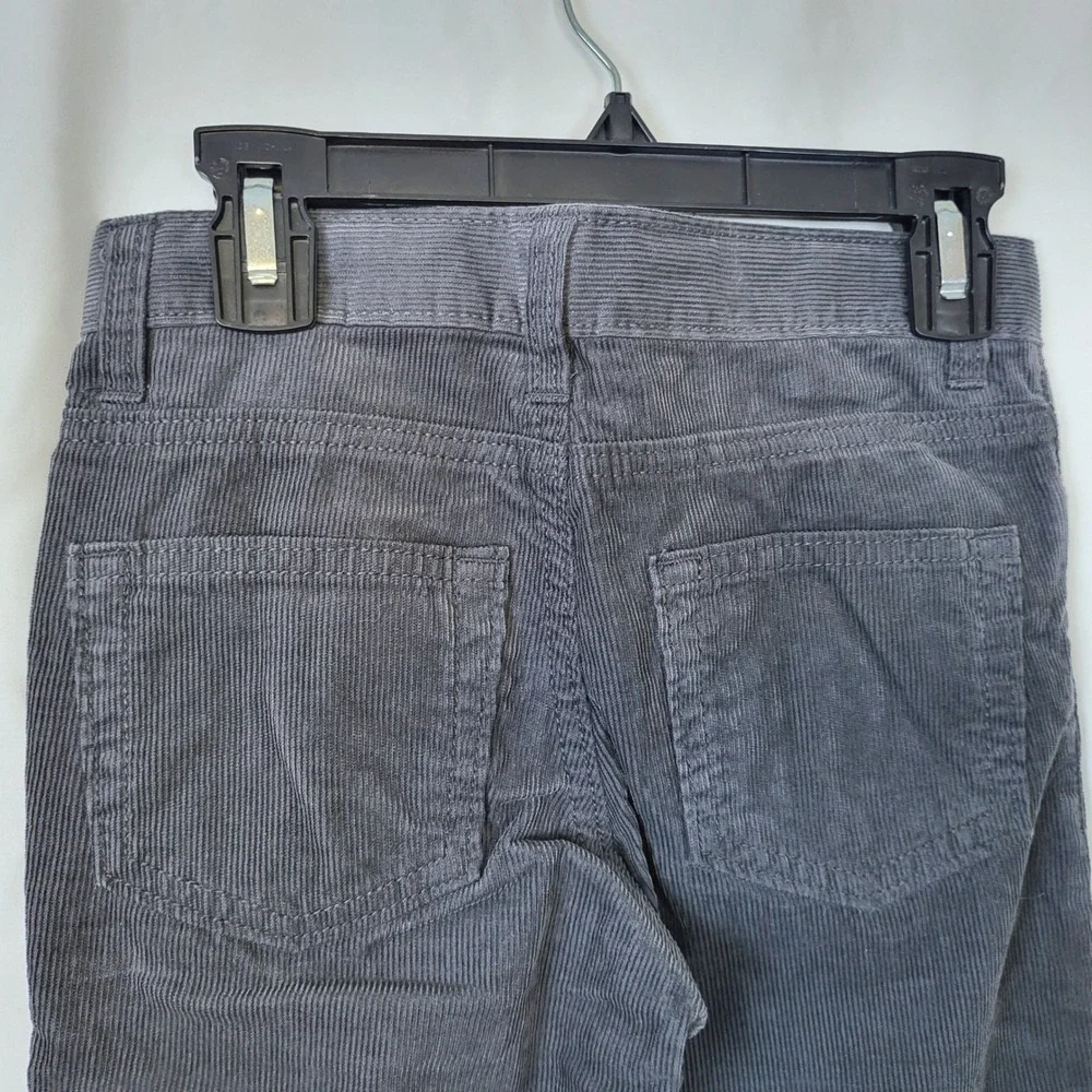Crazy 8 Boys Dark Grey Corduroy Rocker Straight Leg Adjustable Waist Pants 7 NEW